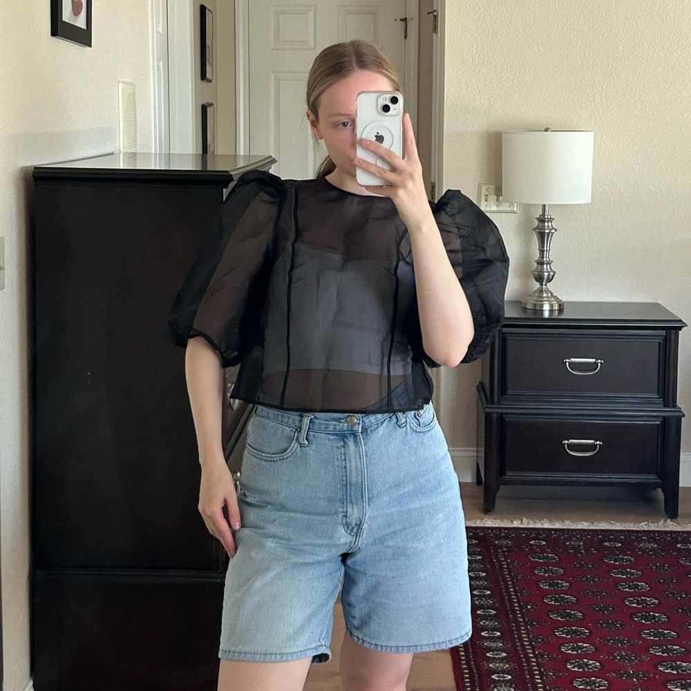 H&M puff sleeve organza